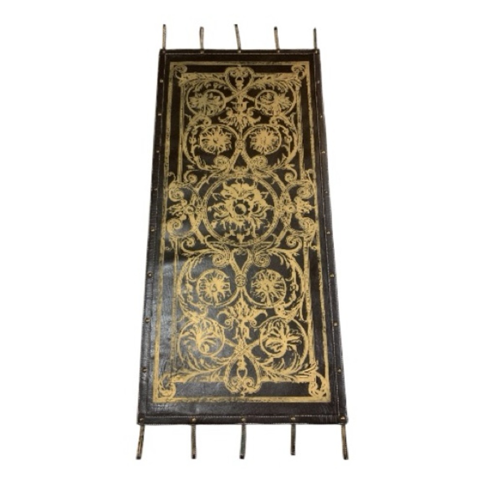 Vintage Bombay Company Leather Wall Tapestry.